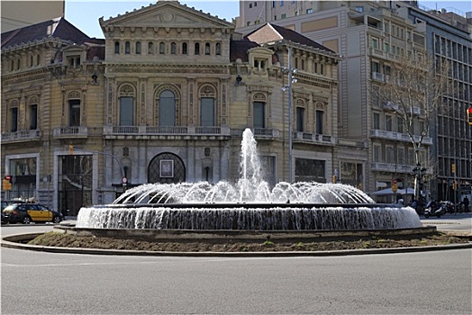 喷泉,加泰罗尼亚,巴塞罗那,西班牙