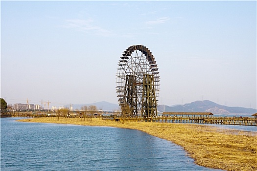 太湖湿地公园水车