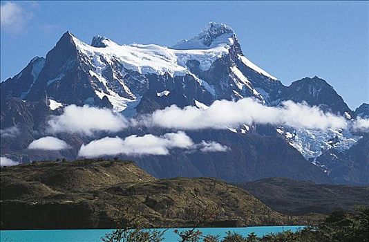 湖,山峦,阿根廷,南美