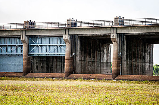 美国,路易斯安那,塔,堤道,上方,大门,建造,美军,工程师,打开,修理,洪水