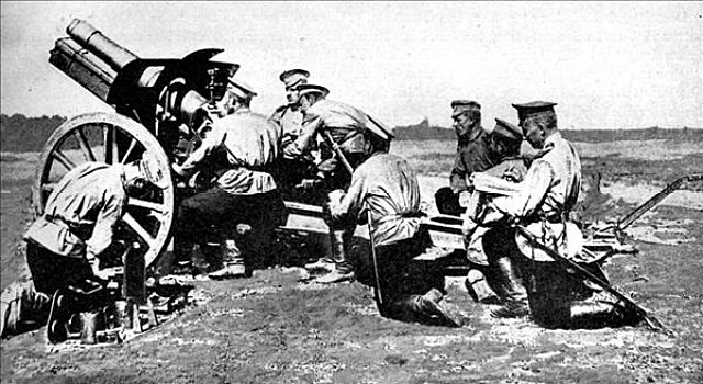 俄罗斯人,练习,射击,第一次世界大战