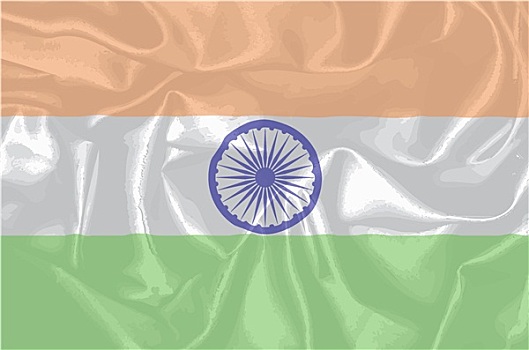 印度,丝绸,旗帜