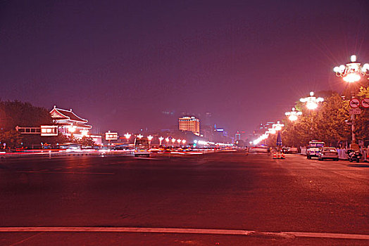 长安街天安门附近的夜景