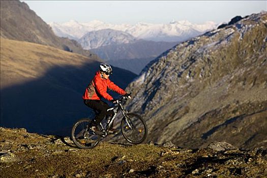 山地自行车,高山,区域,北方,提洛尔,奥地利,欧洲