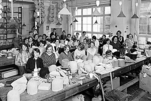 纺织业,劳动力,帽子,20世纪20年代,德国,欧洲