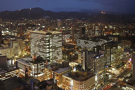 夜景,札幌