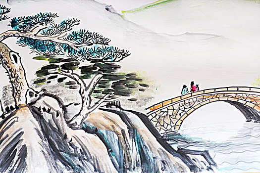 石橋山峰松樹