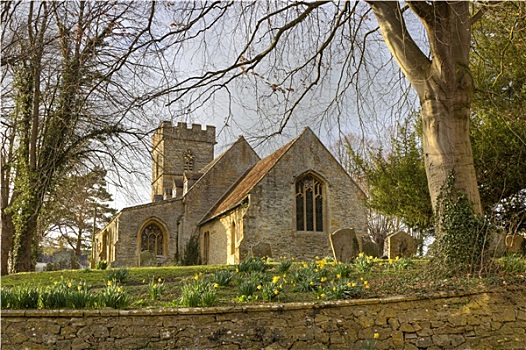 石头,教堂,春天