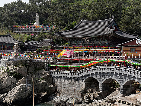 佛教寺庙,装饰,生日,釜山,庆尚南道,韩国,亚洲