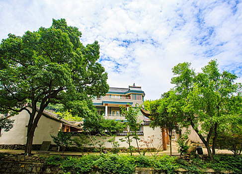 汶溪,秦山村,民宿,旅社,乡村,自然,度假,山,绿色,夏天,民居,外景,阳光,天空