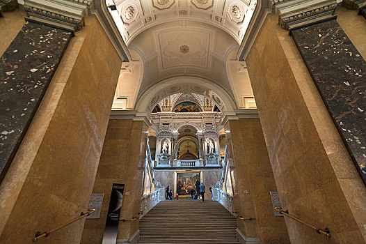 楼梯,自然博物馆,维也纳,奥地利,欧洲