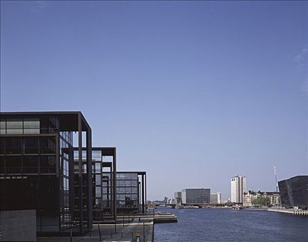 瑞典北欧联合银行,风景,看,河,建筑