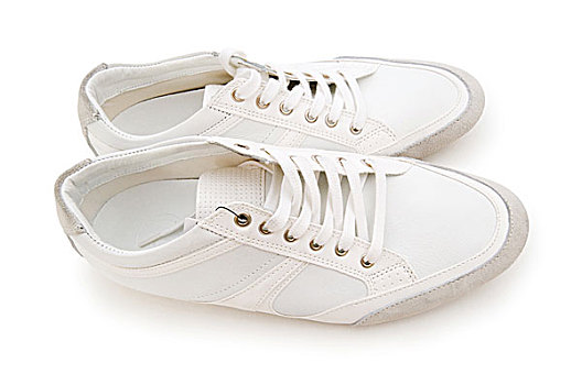 短小,鞋,隔绝,白色背景