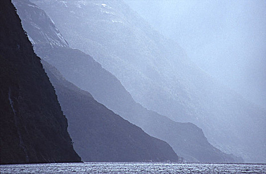新西兰,暴风雨,上方,怀疑,声音,峡湾国家公园