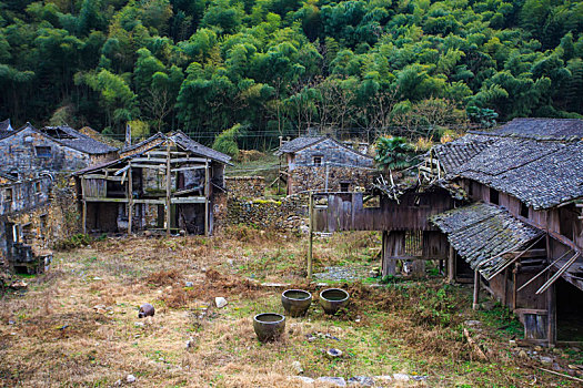 胜坑村,石屋,山村,民宿,小溪