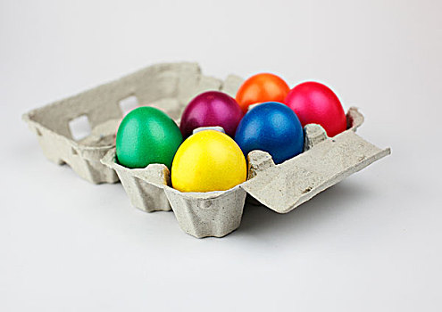 彩色,复活节彩蛋,鸡蛋格