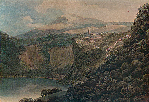 湖,城镇,1778年,艺术家