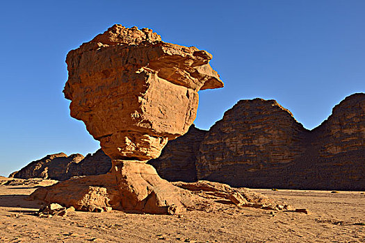 石头,纪念建筑,茶壶,区域,国家公园,阿尔及利亚,撒哈拉沙漠,非洲
