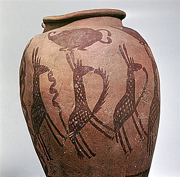 赤陶,坛罐,装饰,时尚,长颈鹿,古埃及