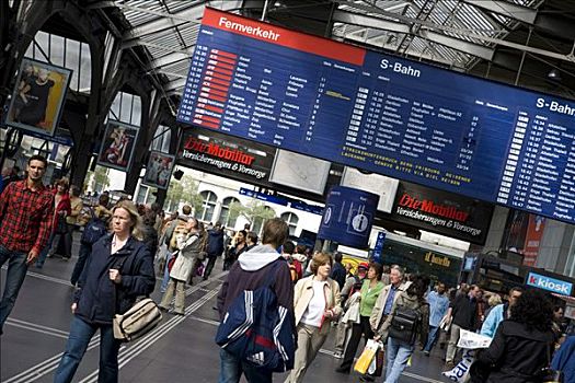 旅行者,中央车站,指示器,苏黎世,瑞士,欧洲