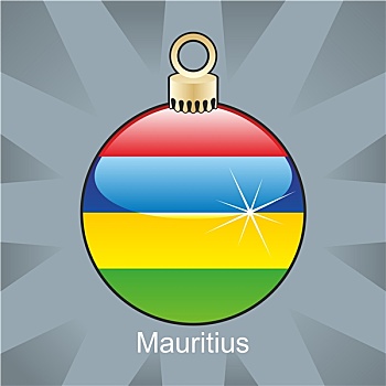 毛里求斯,旗帜,圣诞节,形状