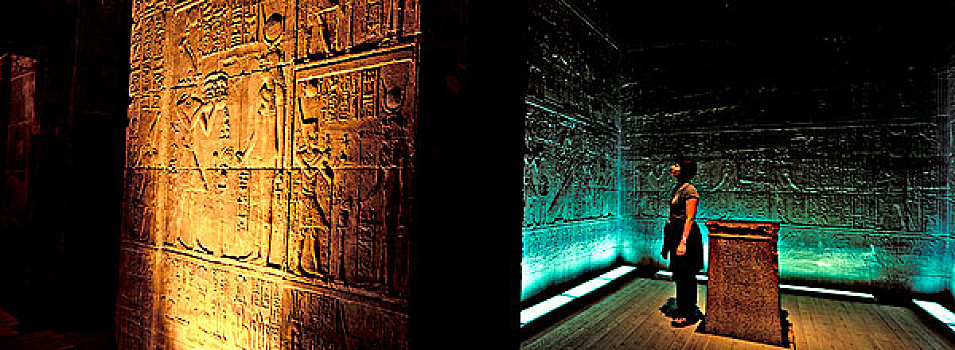 埃及,阿斯旺,区域,室内,庙宇