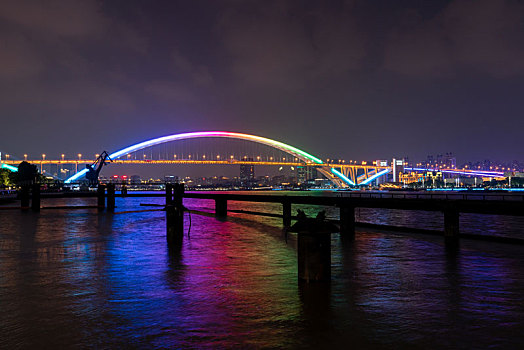 上海,卢浦大桥,夜景