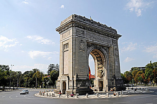 凯旋门,布加勒斯特,罗马尼亚,东欧,欧洲