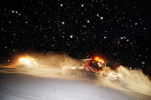 夜晚,责任,2000年,滑雪,胜地,山谷,奥地利,欧洲