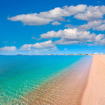 干盐湖,海滩,穆尔西亚,西班牙