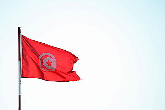突尼斯,风吹,旗帜