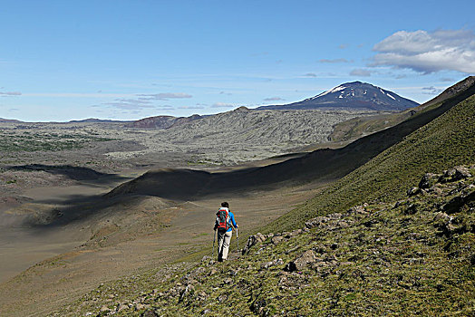 冰岛,远足,火山,南