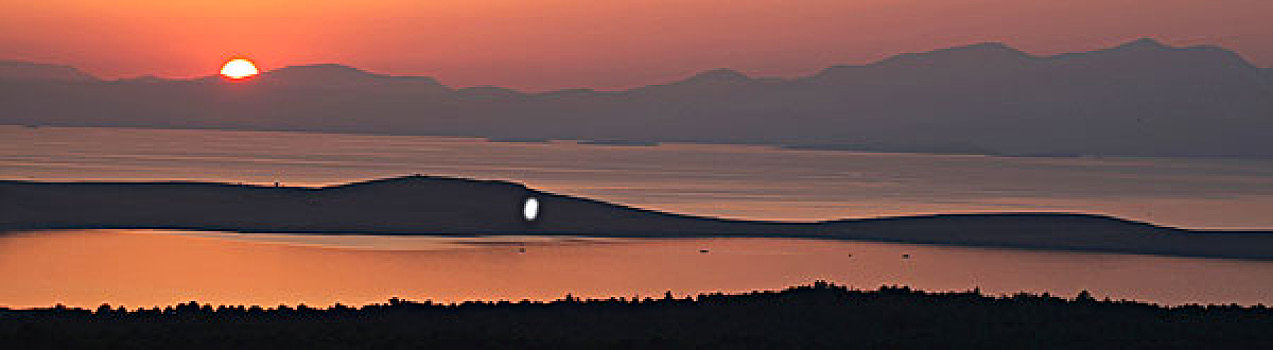 全景,爱琴海,黎明,土耳其