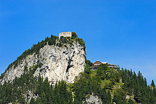 城堡,山,奥地利,斯瓦比亚,巴伐利亚,德国,欧洲