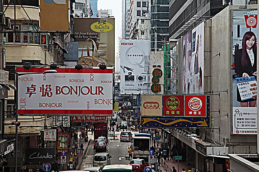 香港九龙旺角街景