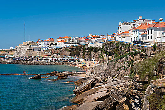 海滩,里斯本,海岸,葡萄牙,欧洲