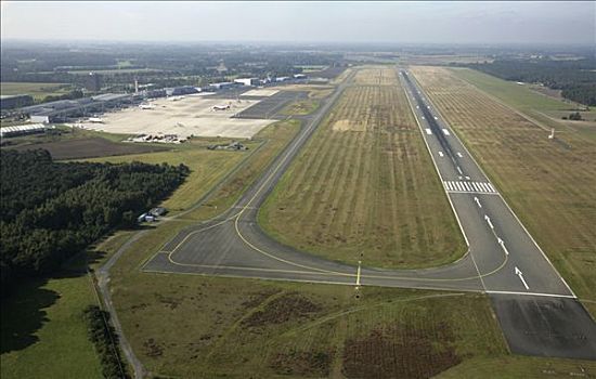 飞机跑道,机场,北莱茵威斯特伐利亚,德国,欧洲