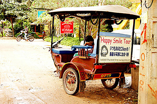 交通工具,收获,柬埔寨,十月,2005年