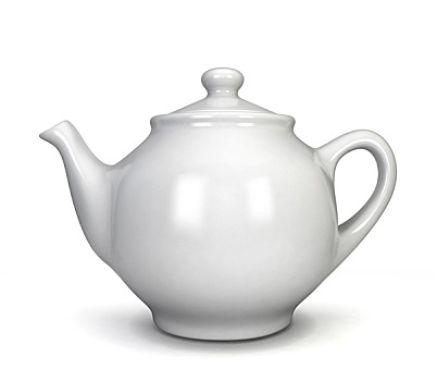 白色,茶壶