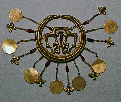 黄金,耳饰,埃伊那岛,财富,公元前17世纪,艺术家,未知