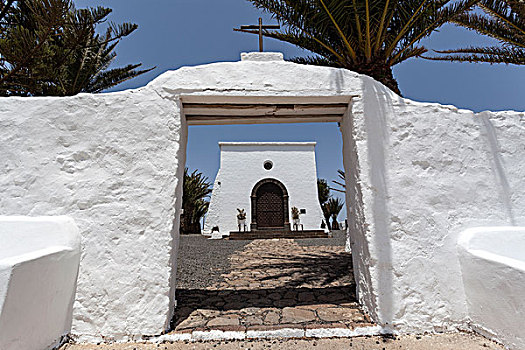 教堂,小教堂,兰索罗特岛,加纳利群岛,西班牙,欧洲