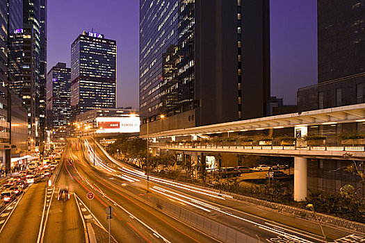 中心,背景,上環,香港,中國