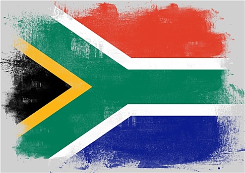 旗帜,南非,涂绘,画刷