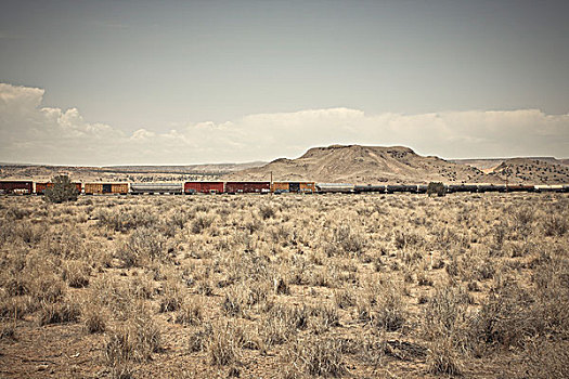 货运列车,66号公路,新墨西哥,美国