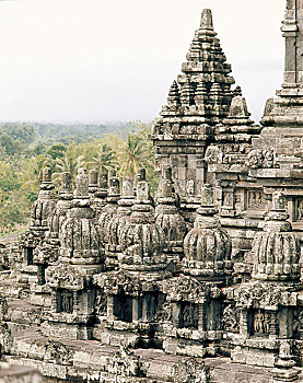 寺庙,复杂,三个,湿婆神,毗湿奴,攀升