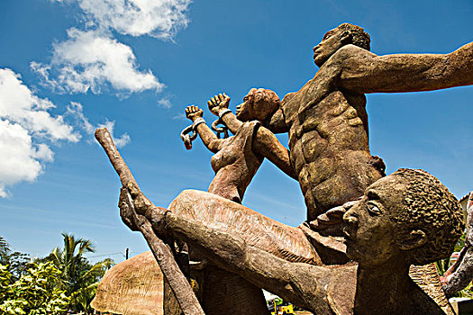 雕塑,庆贺,奴隶制,大,玉米,岛屿,加勒比海,尼加拉瓜,中美洲