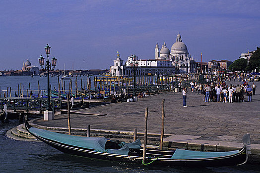 意大利,威尼斯,运河,圣马科,小船,圣马利亚,行礼