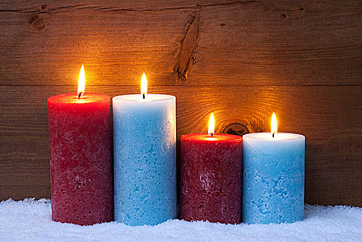 圣诞贺卡,四个,蜡烛,降临节