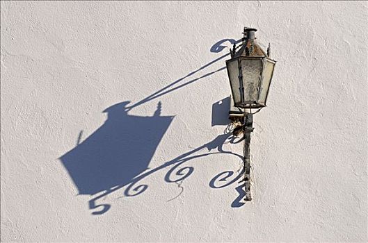 灯笼,影子,软,晨光,圆,墙壁,安达卢西亚,西班牙,欧洲