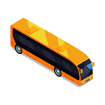 城市,巴士,凸起,象征,黄色,公共汽车,矢量,插画,隔绝,白色背景,背景,公共交通,游戏,环境,交通,标识,设计